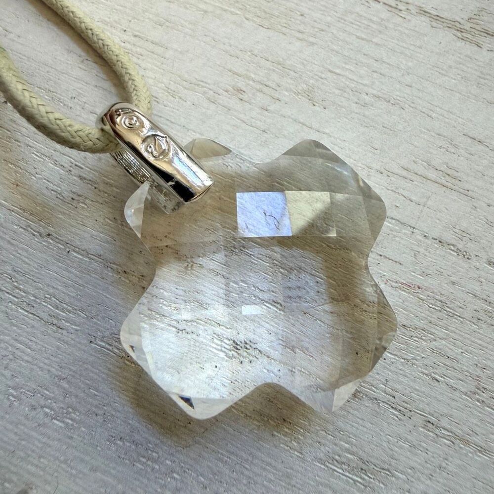 Swarovski Crystal Cross Pendant Adjustable Cord Necklace - Picture 12 of 12